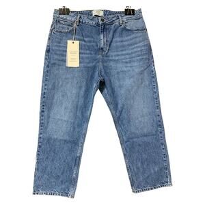 BOGO FREE! FAT FACE 100% Cotton Denim NEWHAM Grazer Jeans Light Wash Sz 10S NWT